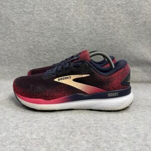 Brooks Shoes Womens Size 7.5 Ghost 16 Blue & Red Running Sneakers 1204071B422